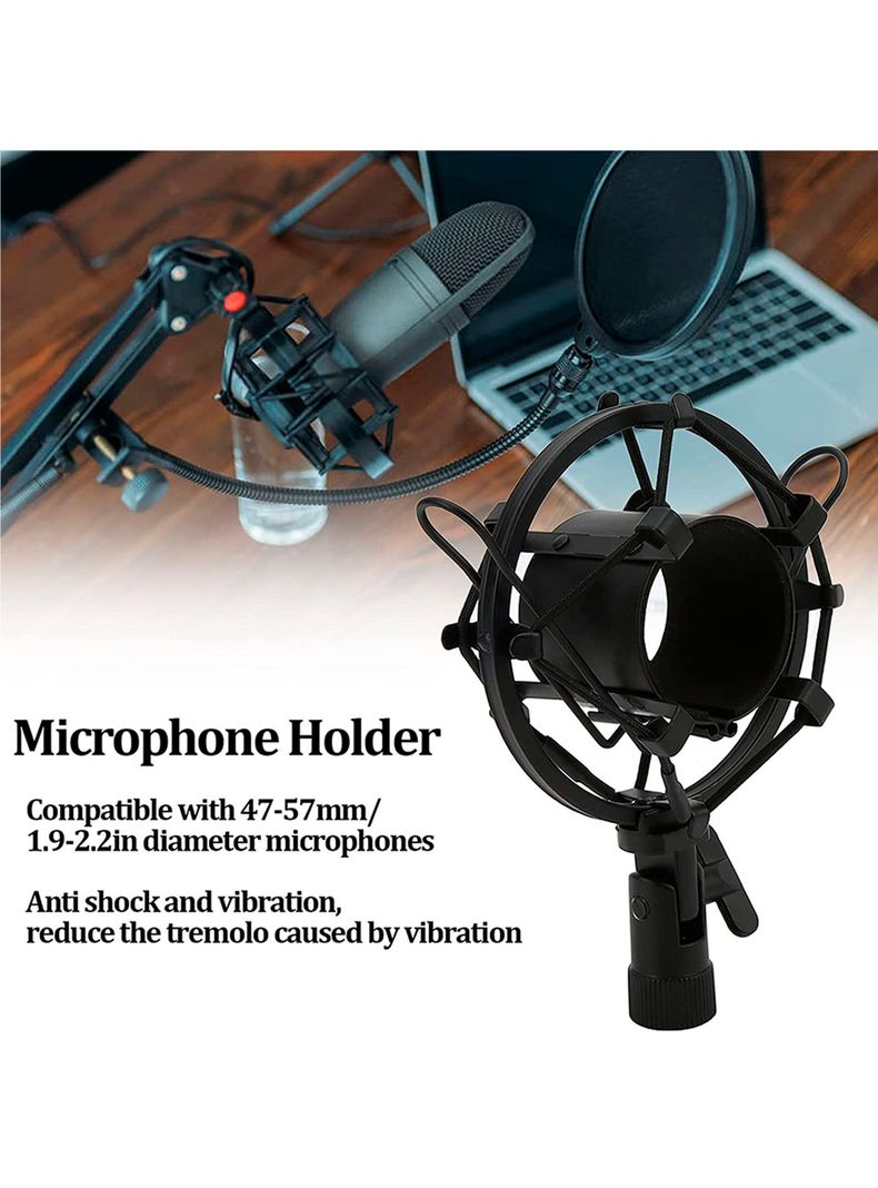 Shock Mount Araña Soporte Microfono Compatble 45-47mm Philco-3