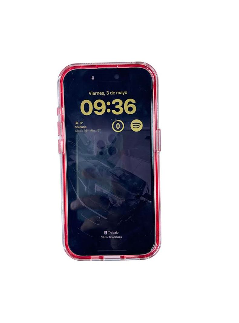Carcasa Antigolpes Space Para iPhone 15 Pro max Rojo-2