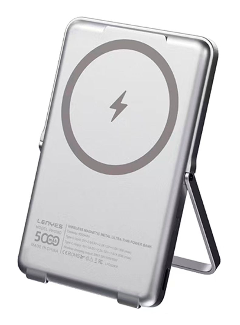 Bateria Externa Power Bank Magnetico 5000mah Metalica PW038D Gris