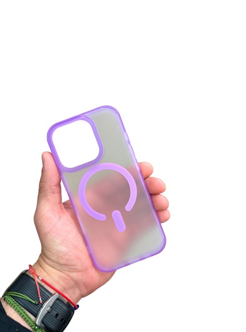 Carcasa Para iPhone 16 Pro Max Matte Magsafe Lila-2