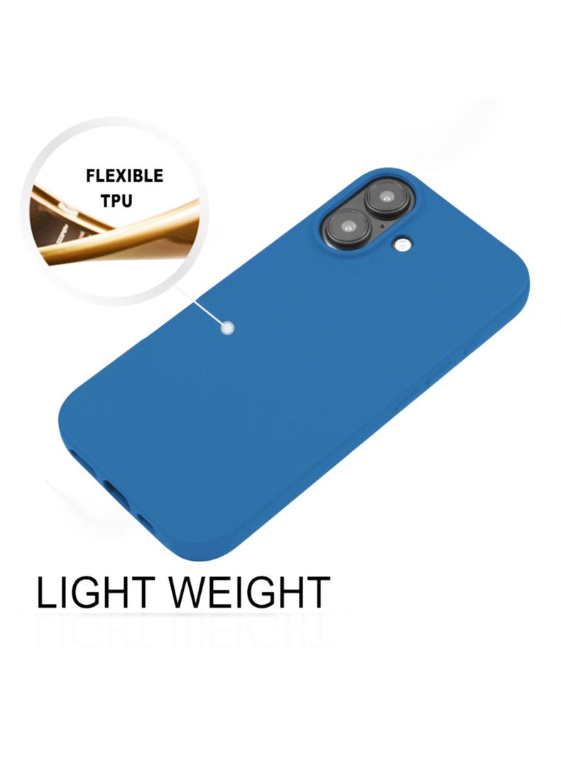 Carcasa Lamina Vidrio Para iPhone 16 Plus Azul-2