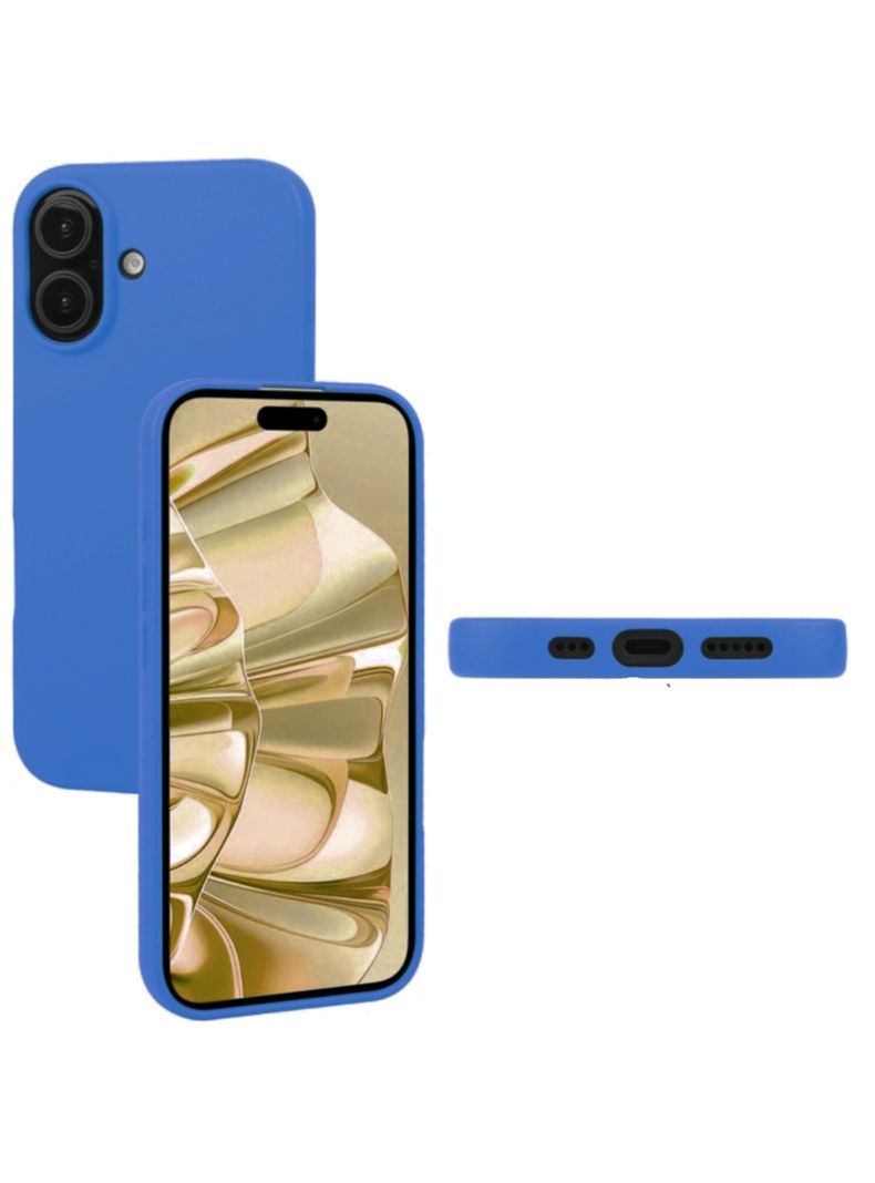 Carcasa Lamina Vidrio Para iPhone 16 Plus Azul-3