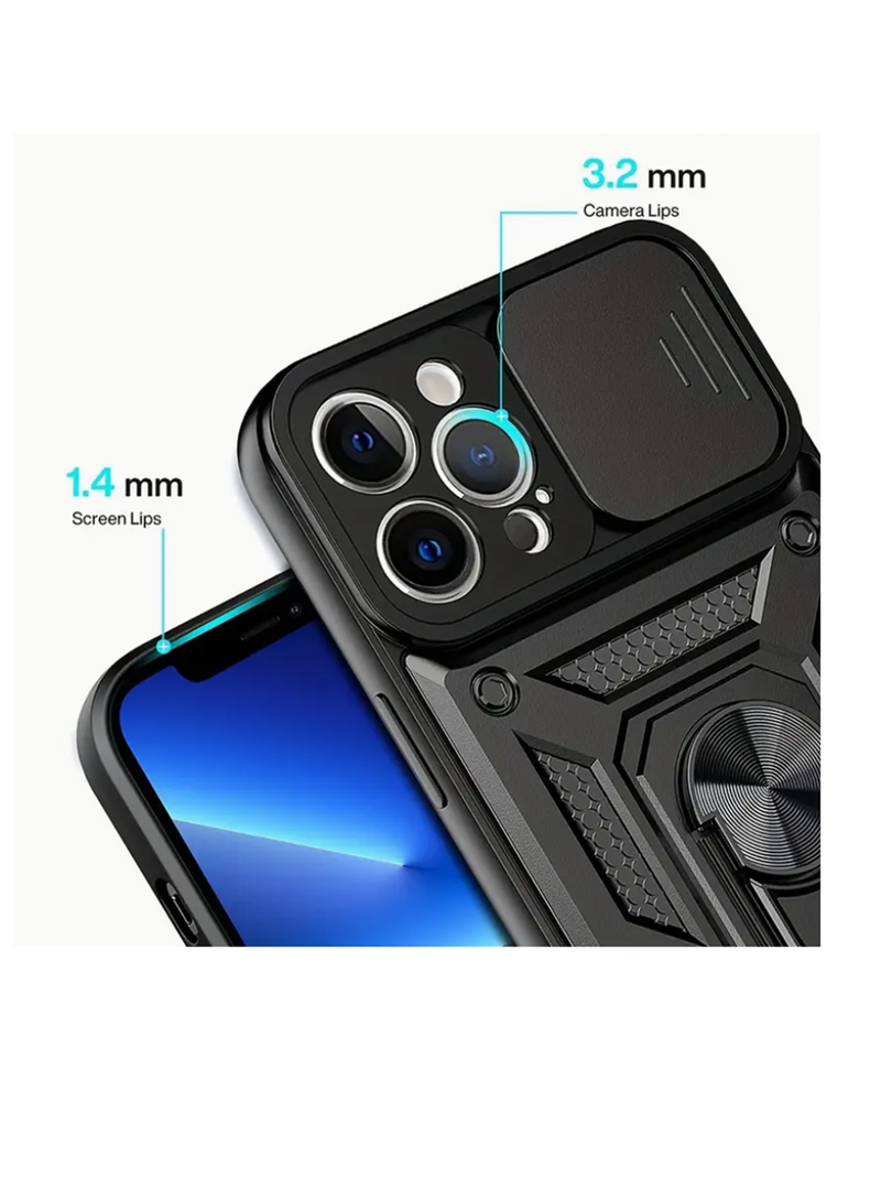 Carcasa Armor Con Anillo Para iPhone 16 Pro Max Colores-3