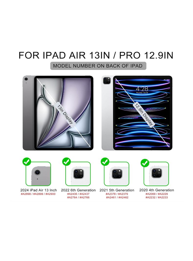 Carcasa Funda Smart Cover Para iPad Air 13 M2 2024 Lila-8