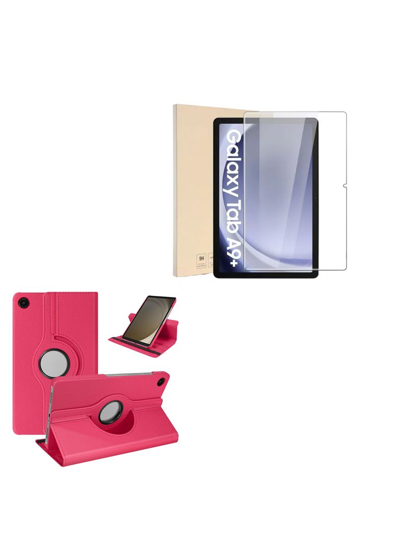 Carcasa Funda Para Samsung A9+ Plus Fucsia Lamina Vidrio-0