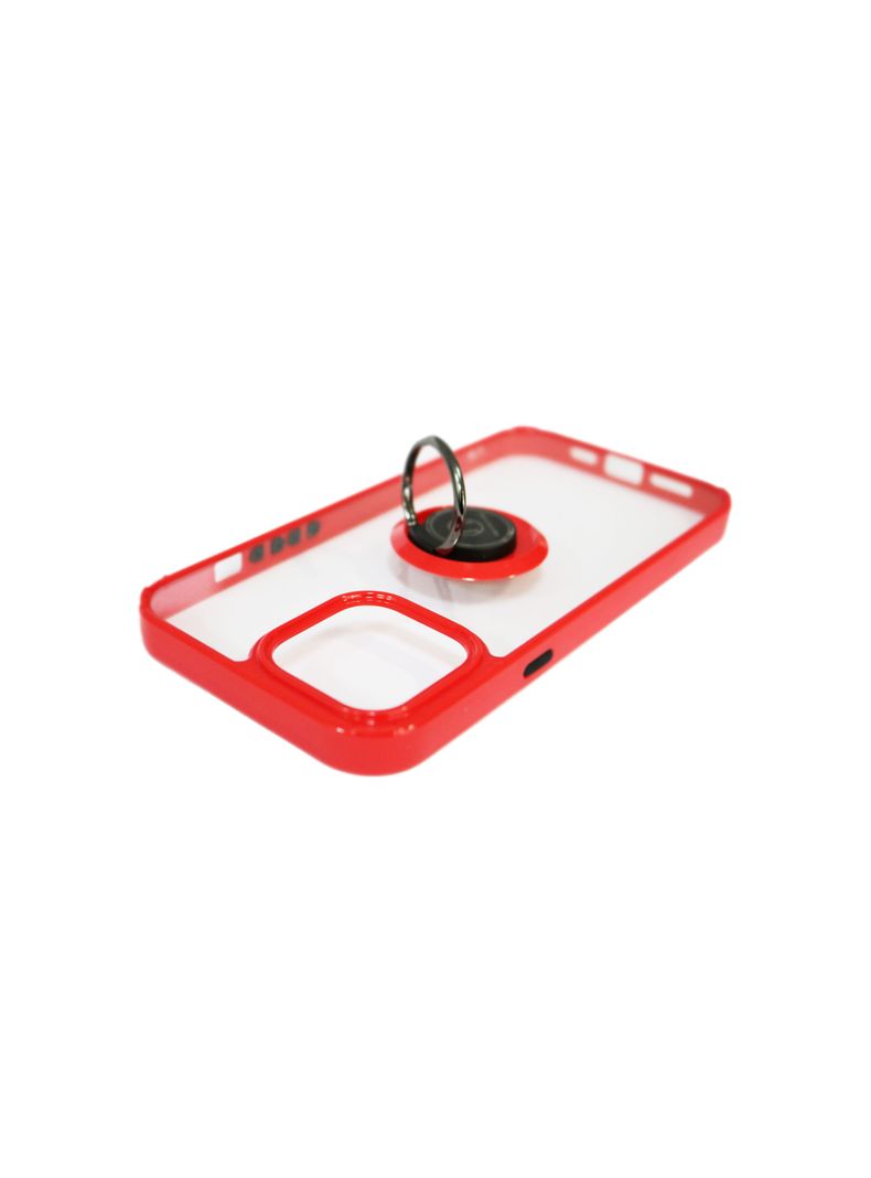 Carcasa Anti-Shock Para iPhone 13 Con Anillo Rojo-1
