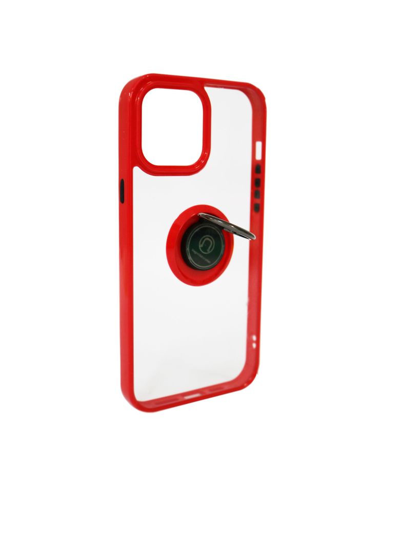 Carcasa Anti-Shock Para iPhone 13 Con Anillo Rojo-2
