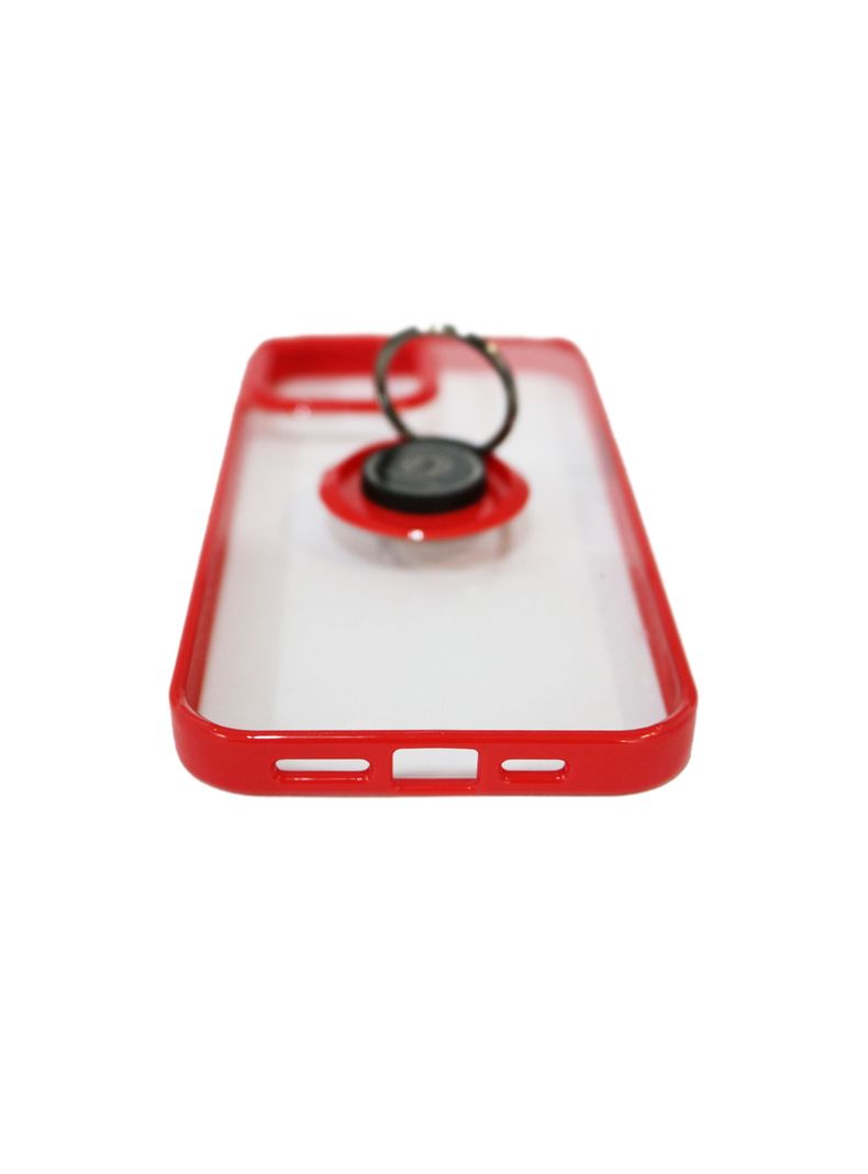 Carcasa Anti-Shock Para iPhone 13 Con Anillo Rojo-3