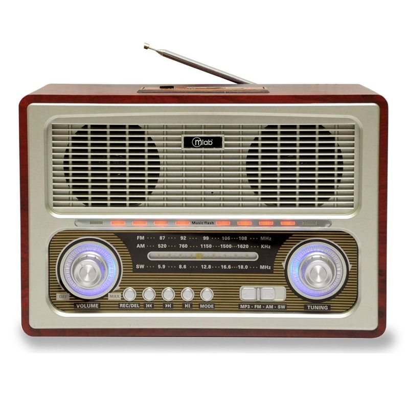 Radio AM FM vintage Reproductor Bluetooth Retro Classic 7809-0