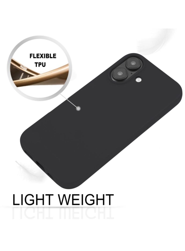Carcasa Lamina Vidrio Para iPhone 16 Negro-1