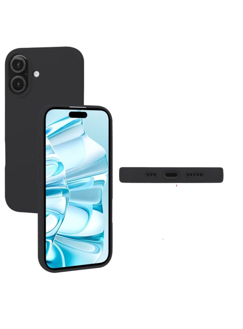 Carcasa Lamina Vidrio Para iPhone 16 Negro-2