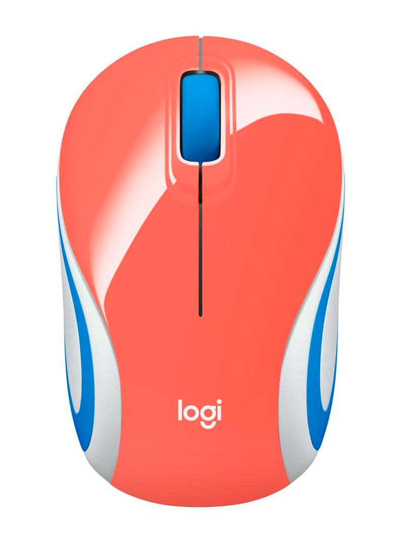 Mouse Optico Inalambrico Logitech M187 Naranja-0