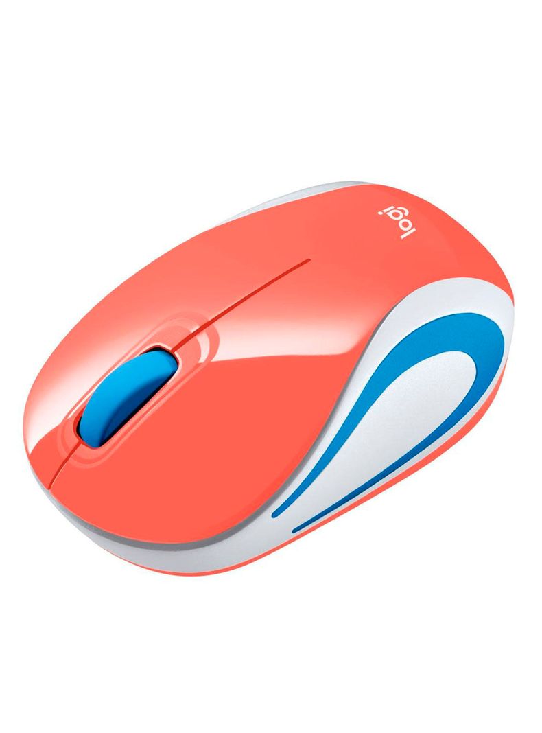 Mouse Optico Inalambrico Logitech M187 Naranja-1