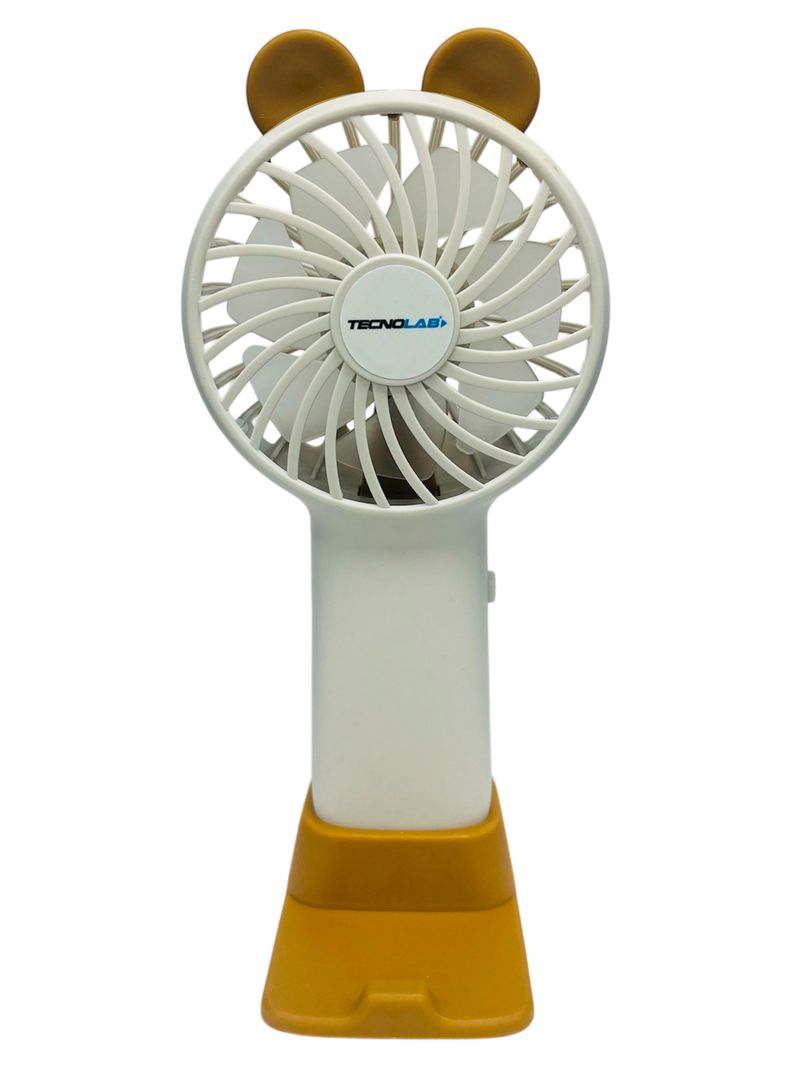 Mini Ventilador Portatil Recargable Tecnolab TL672 Blanco-1