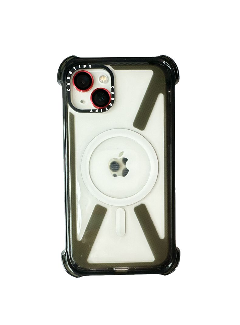 Carcasa Tipo Casefity Para iPhone 13 14 Borde Negro-0