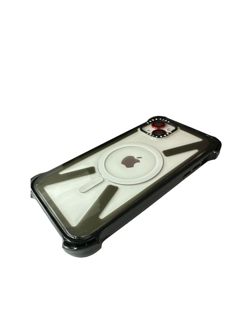 Carcasa Tipo Casefity Para iPhone 13 14 Borde Negro-1