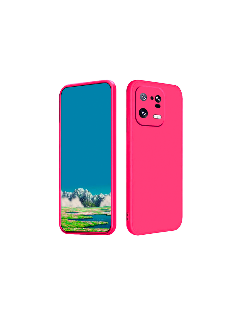 Carcasa Funda Para Xiaomi 13 Pro Goma Fucsia-0