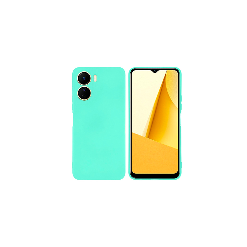 Carcasa Compatible Con Vivo Y16 Goma Turquesa