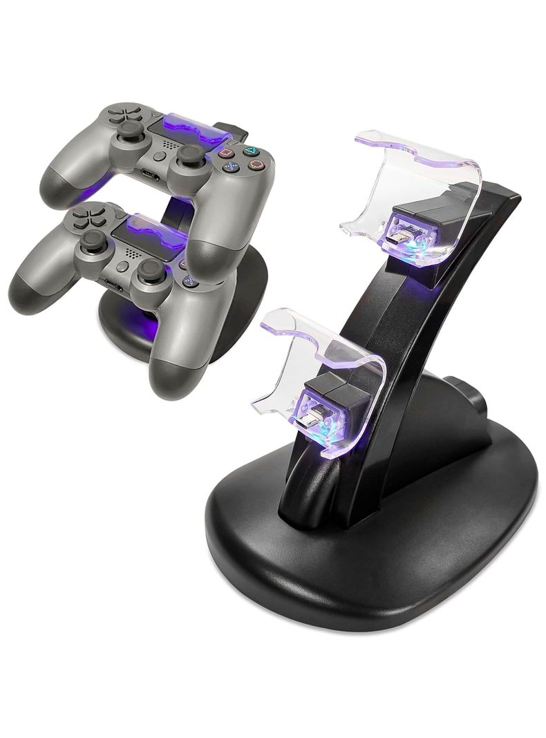 Cargador Dual Ultra Rápido Compatible Con Cable Ps4 1000mA-0