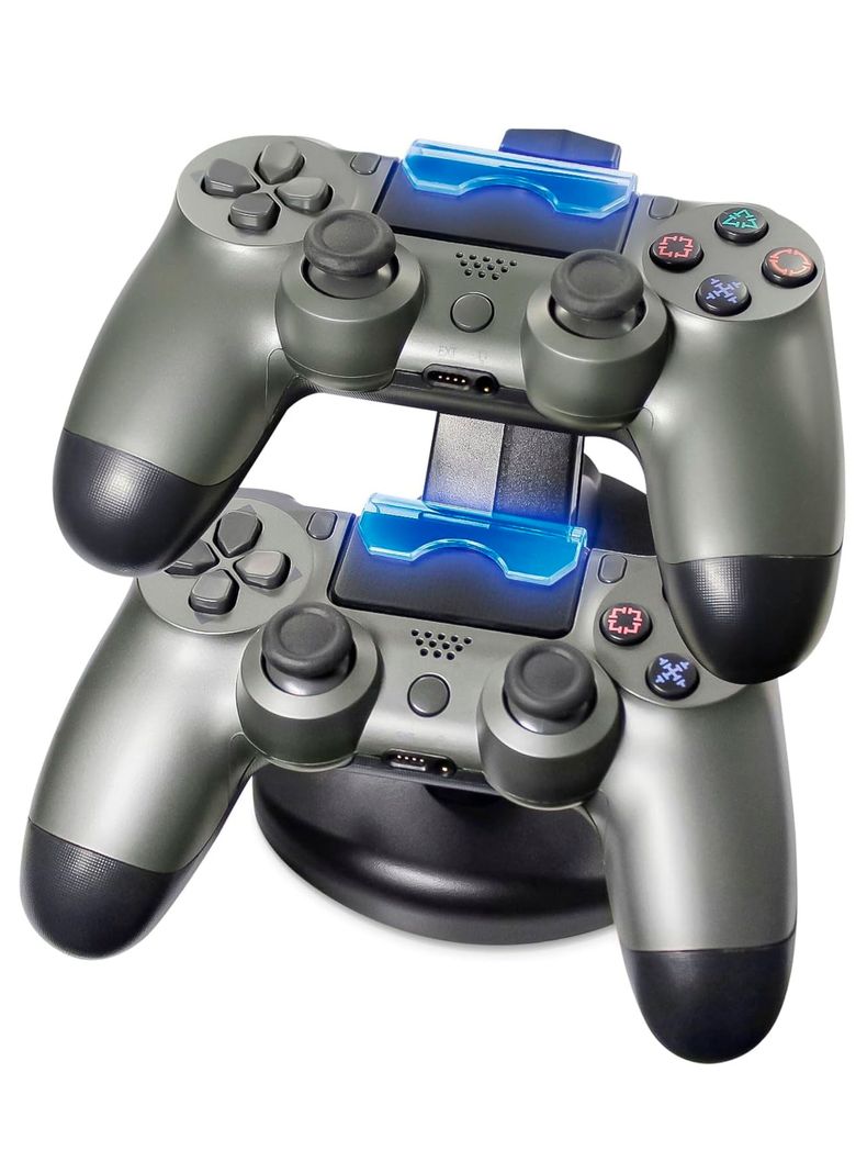 Cargador Dual Ultra Rápido Compatible Con Cable Ps4 1000mA-1