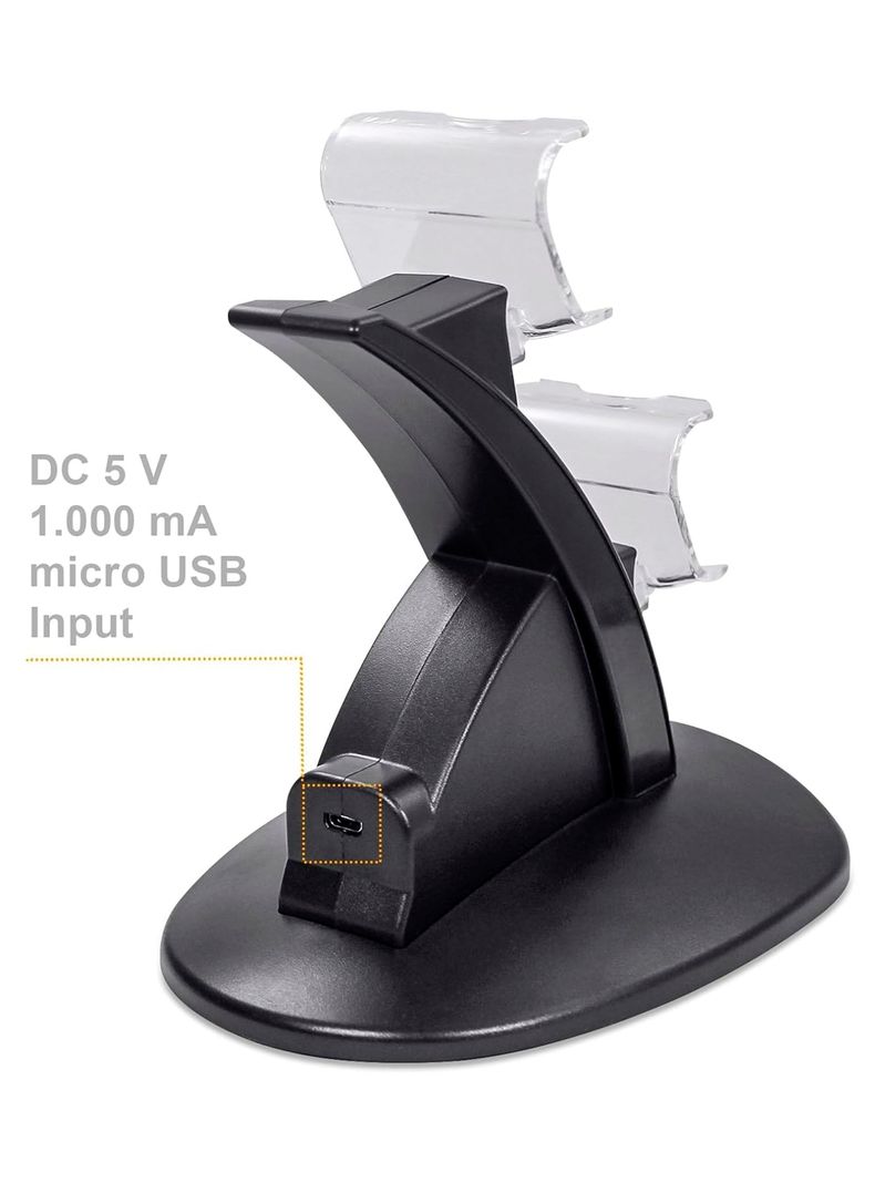 Cargador Dual Ultra Rápido Compatible Con Cable Ps4 1000mA-3