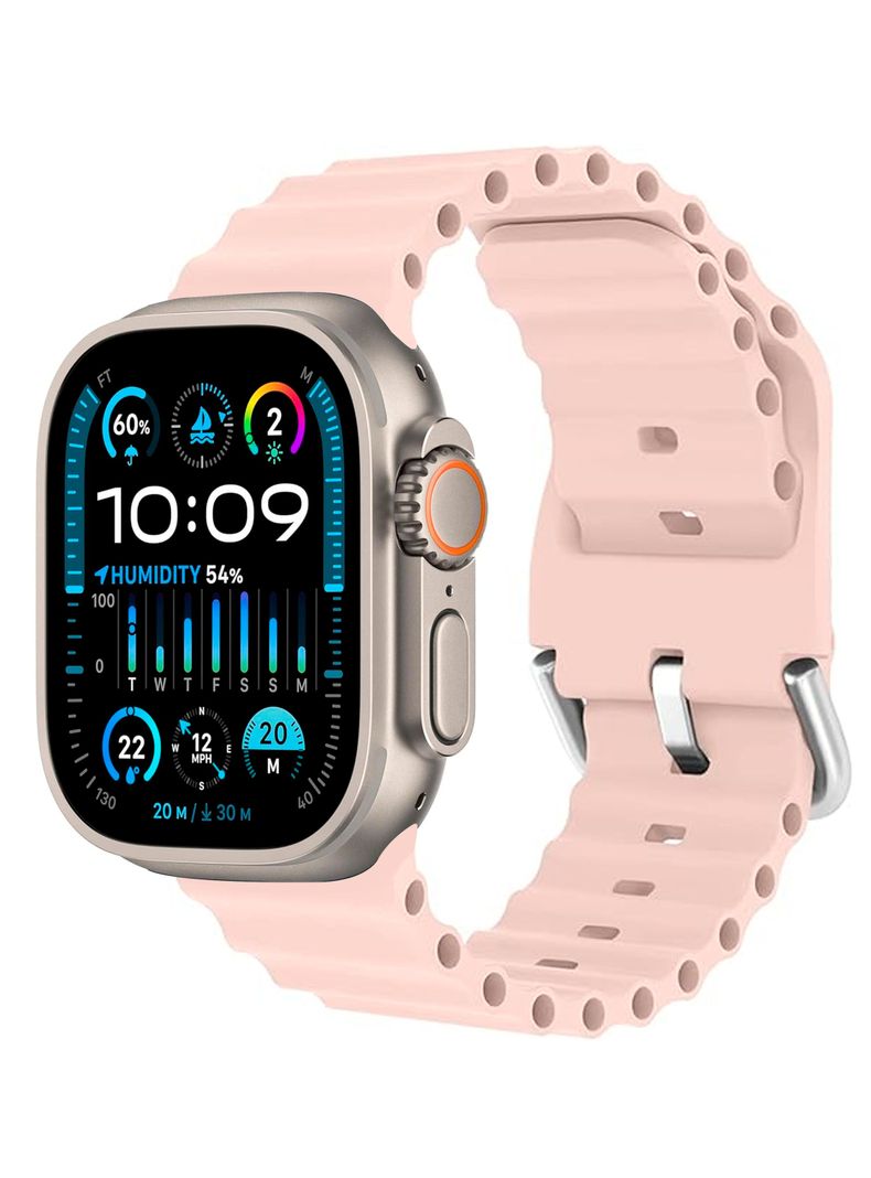 Reloj Inteligente Smartwatch Sport 49mm 2 Correas U-2 Rosado