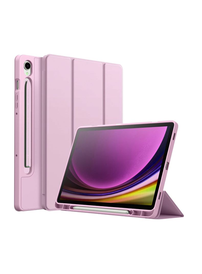 Funda Smart Cover Para Samsung S9 Fe 10.9 Lila Lamina Vidrio-1