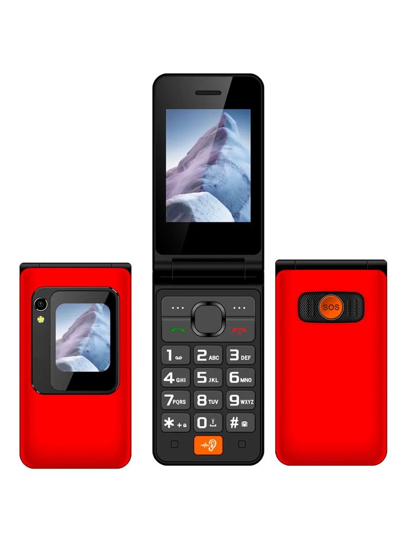 Telefono Celular Adulto Mayor DualSim 2.8 Pulgada TL705 Rojo-1