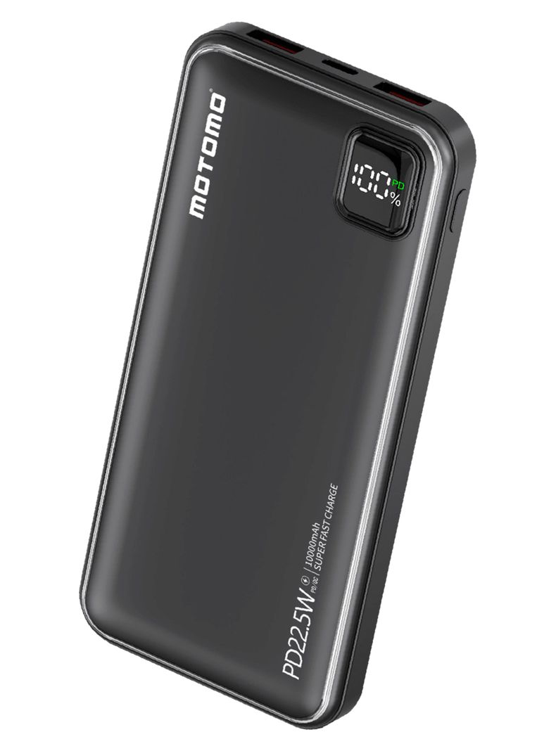 Bateria Externa Power Bank 10000ma 22.5W Motomo MO-22L Negro
