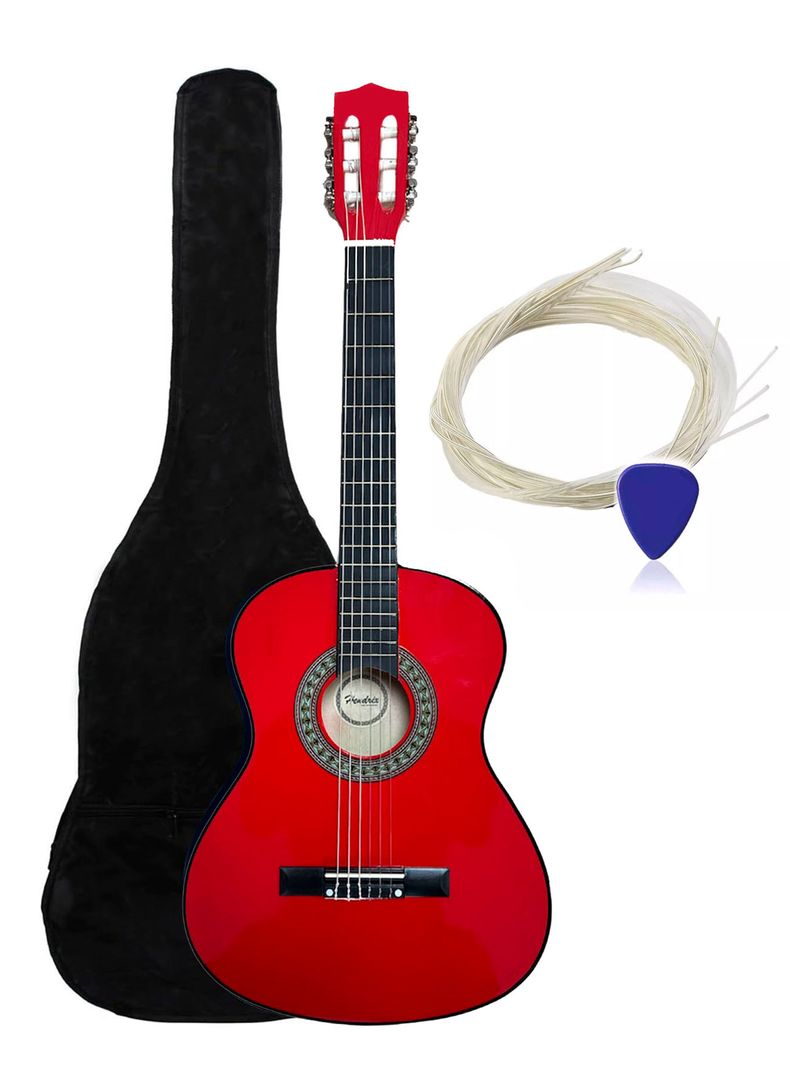 Guitarra Clasica Grande 39 Pulgadas Madera Con Funda Hendrix-3