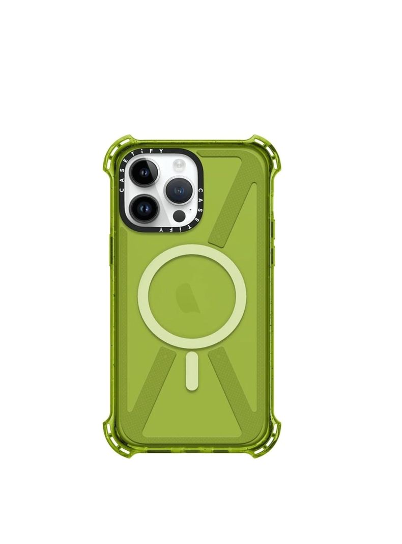 Carcasa Tipo Casetify Para iPhone 14 Pro Max Fluor Verde-0