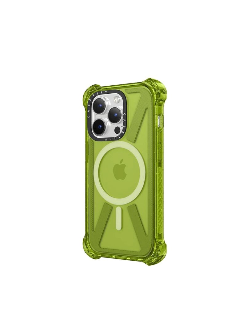 Carcasa Tipo Casetify Para iPhone 14 Pro Max Fluor Verde-1