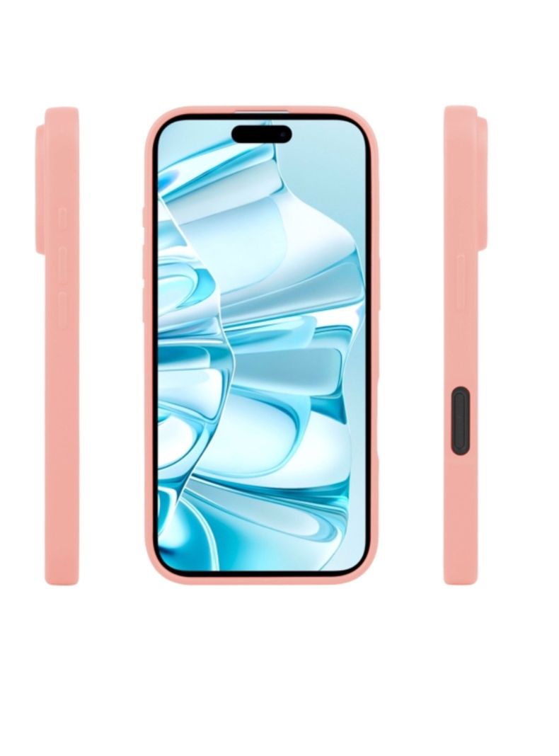 Carcasa Para iPhone 16 Pro Max Goma Rosado-3