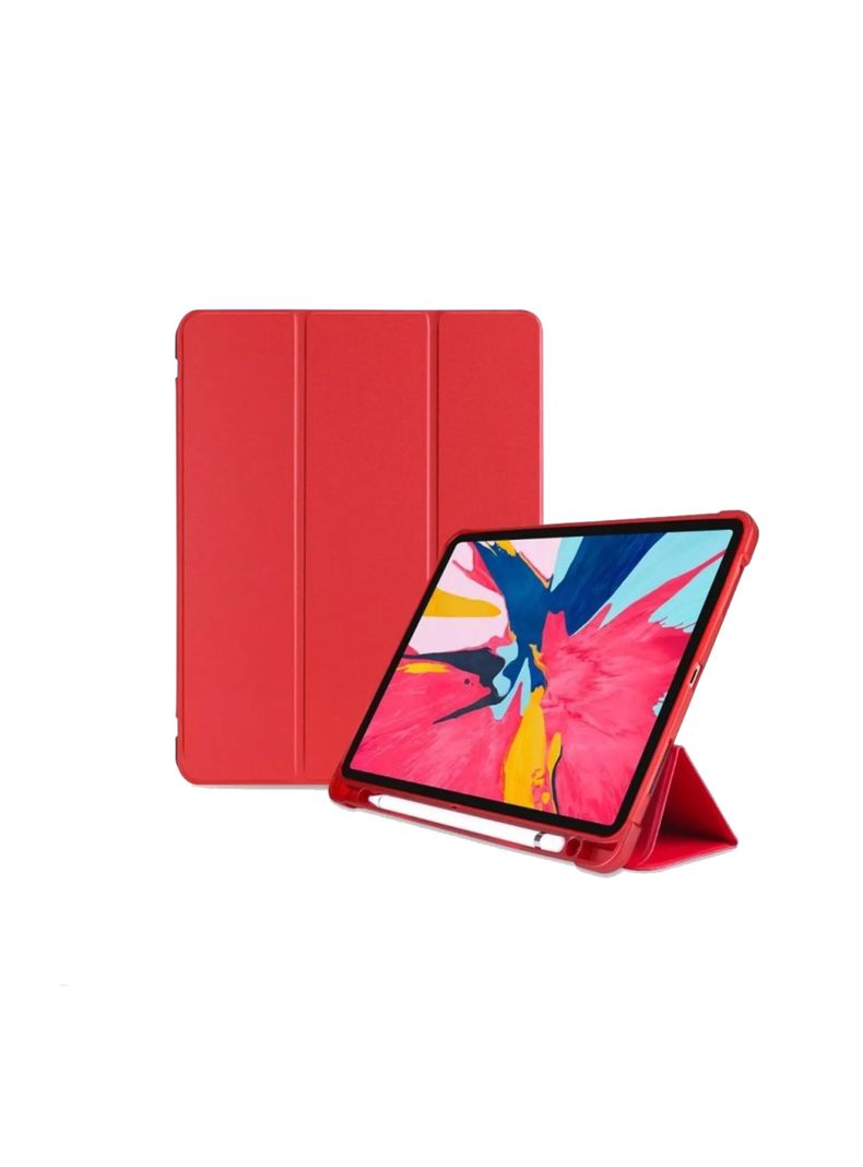 Funda Smart Cover Para Samsung S9 Fe 10.9 Rojo-0