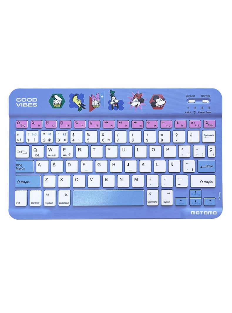 Combo Teclado, Mouse Inalambrico Recargable Bluetooth Disney-1