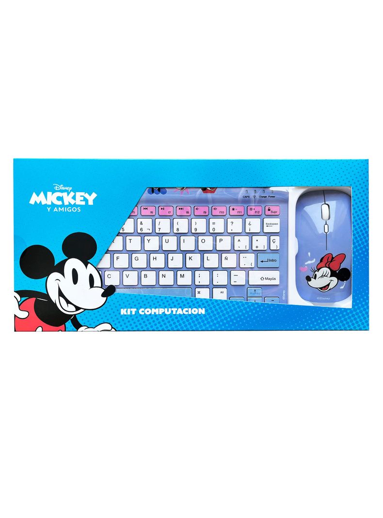 Combo Teclado, Mouse Inalambrico Recargable Bluetooth Disney-3