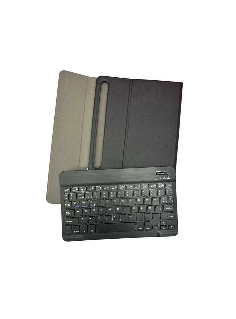 Funda Con Teclado Con Ñ Para Samsung S7 S8 Negro-0