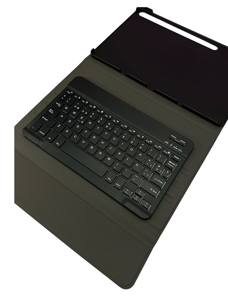 Funda Con Teclado Con Ñ Para Samsung S7 S8 Negro-4