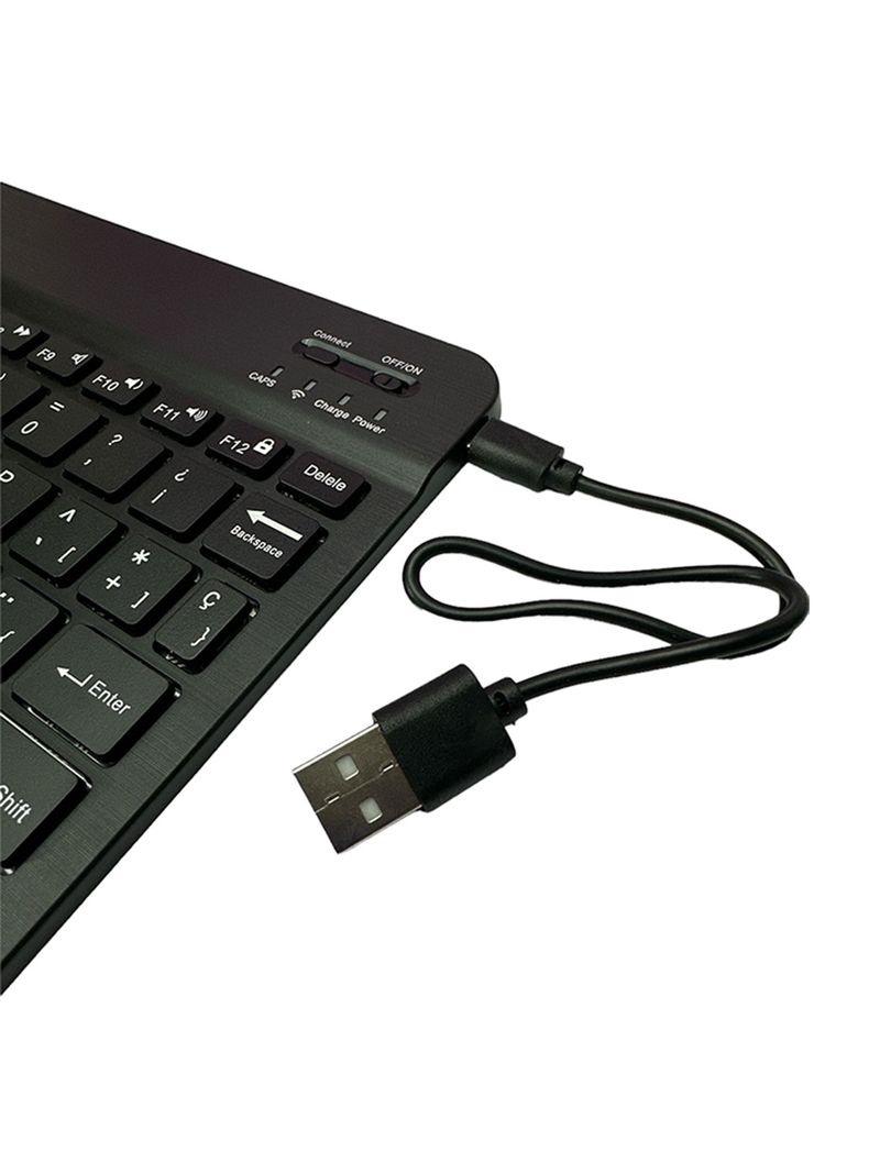 Funda Con Teclado Con Ñ Para Samsung S7 S8 Negro-5