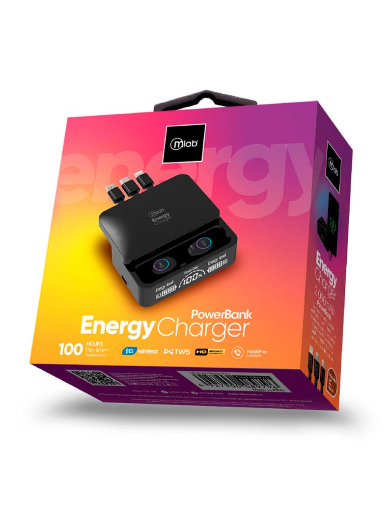Audifonos Inalambrico Bluetooth Con Powerbank 2000mah Energy-3