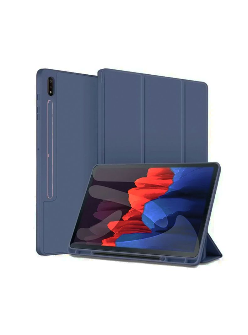 Fundas Smart Cover Para Samsung S9 Fe 10.9 Azul Oscuro-0