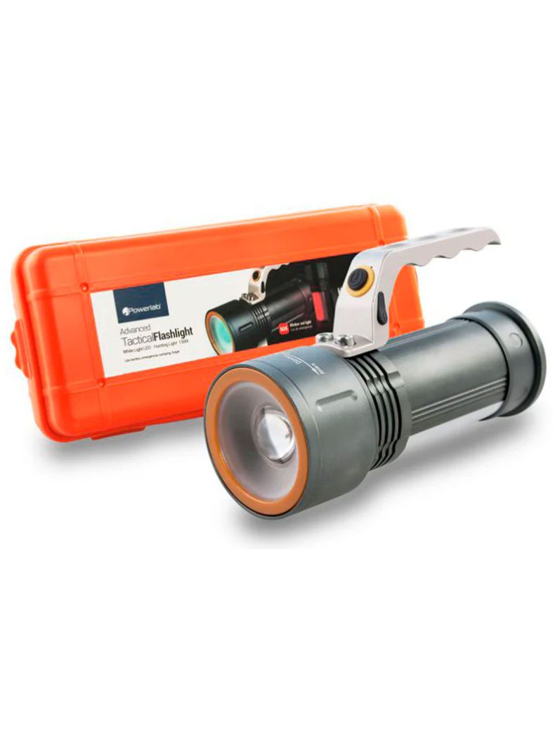 Linterna LED Tactica Doble Iluminacion Recargable 1300Lm Zom-0