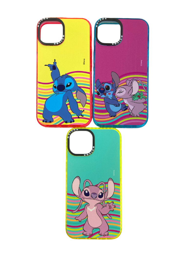Carcasa Para iPhone 15 Pro Disney Lilo y Stich Colores-3
