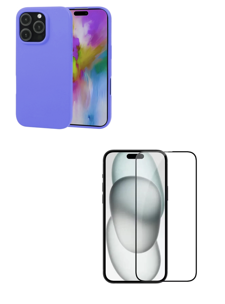 Carcasa Lamina Vidrio Para iPhone 16 Pro Max Lila-0