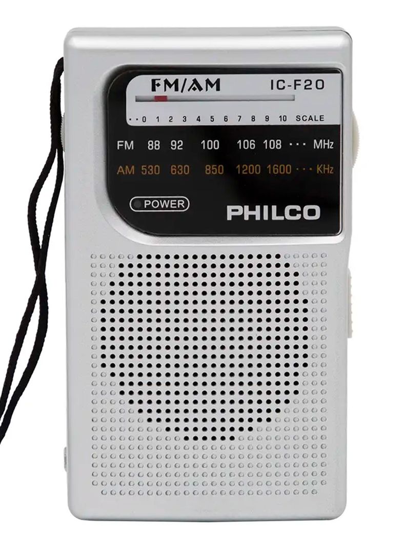 Radio Portatil AM/FM Philco IC-F20 Plateado-0