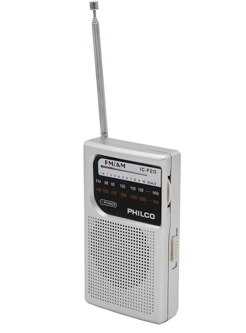 Radio Portatil AM/FM Philco IC-F20 Plateado-1