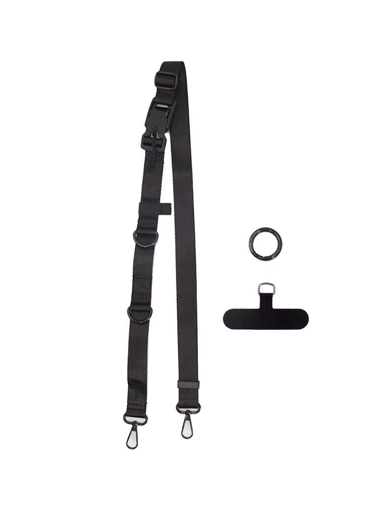 Strap Colgante con Broche Para Celular Negro