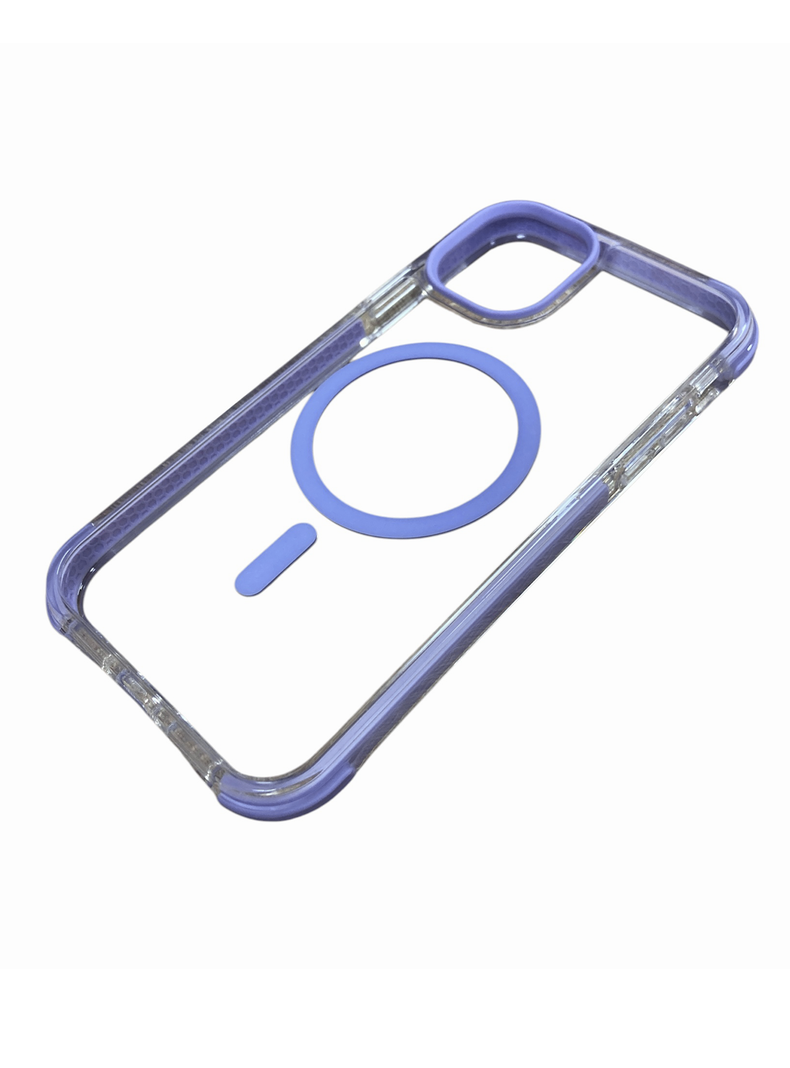 Carcasa Transparente Magsafe Borde Color Para IPhone 16-2