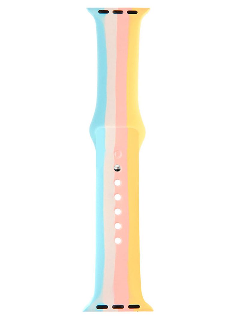 Correa Compatible Con Apple Watch 42mm 44mm 45mm Goma Pastel-0
