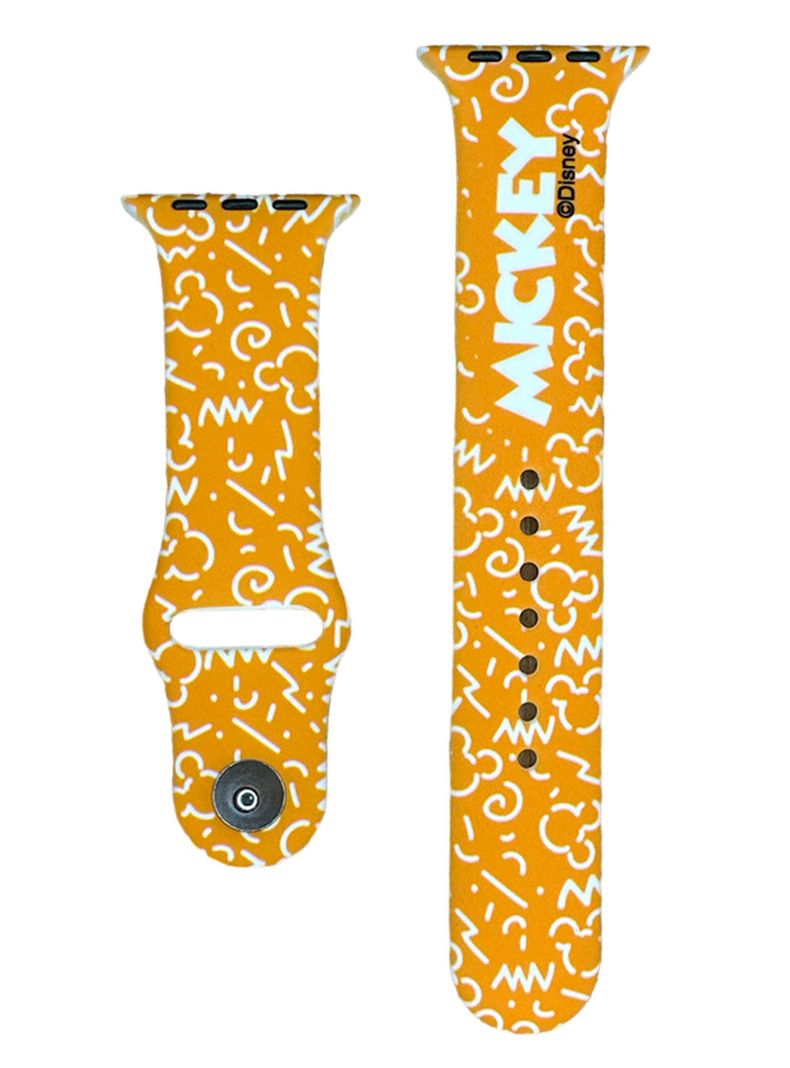 Correa Compatible Con Apple Watch 42mm 45m 49m Disney Amarillo-0